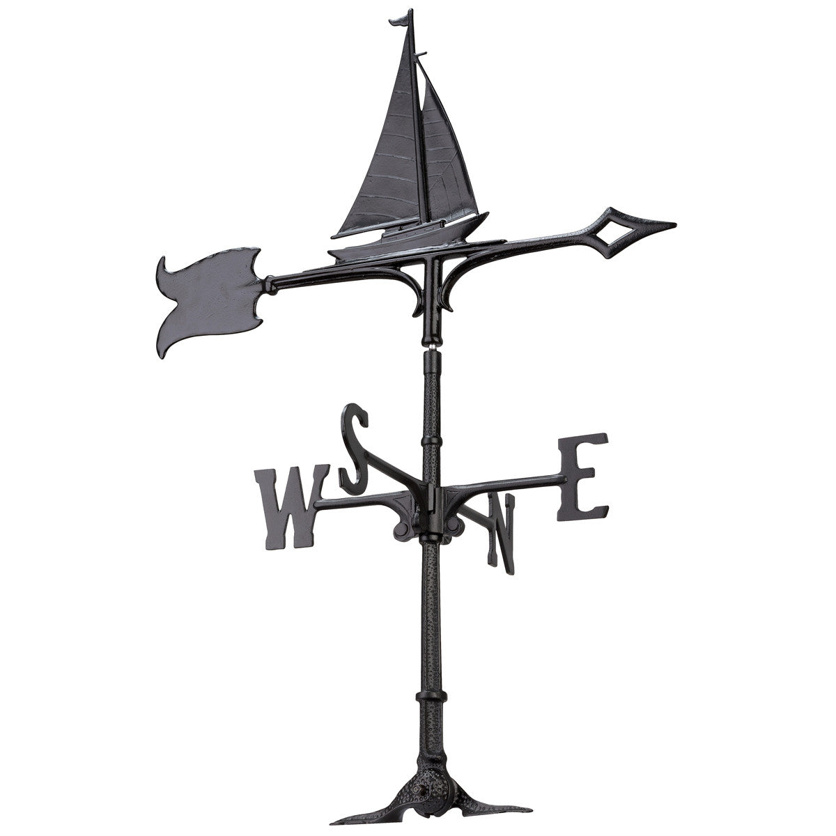 Black Sailboat Weathervane - 30 Inch