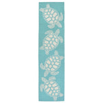 Turtle Time Blue Indoor/Outdoor Rug - 2 x 8