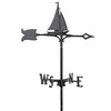 Smooth Black Sailboat Weathervane - 30 Inch