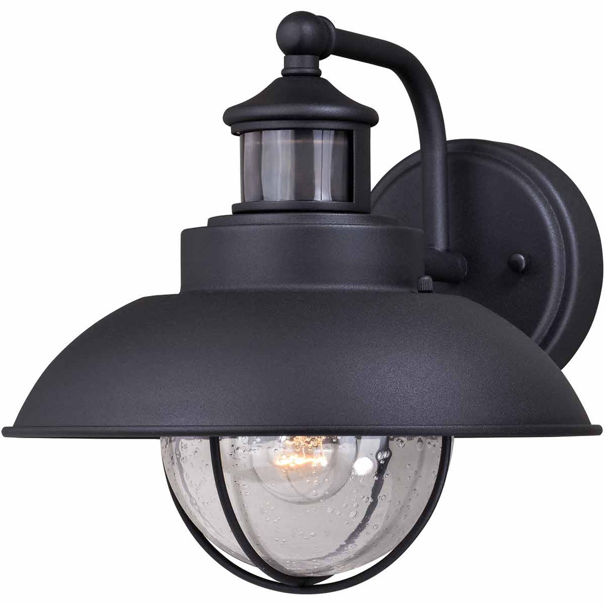 Portside Outdoor Motion Sensor Wall Sconce - Black - 10 Inch