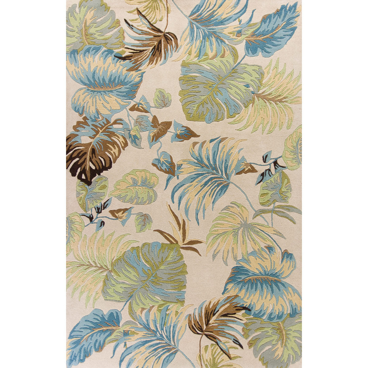 Havana Ivory and Blue Oasis Rug - 3 x 4