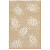 Turtle Time Natural Indoor/Outdoor Rug - 4 x 6