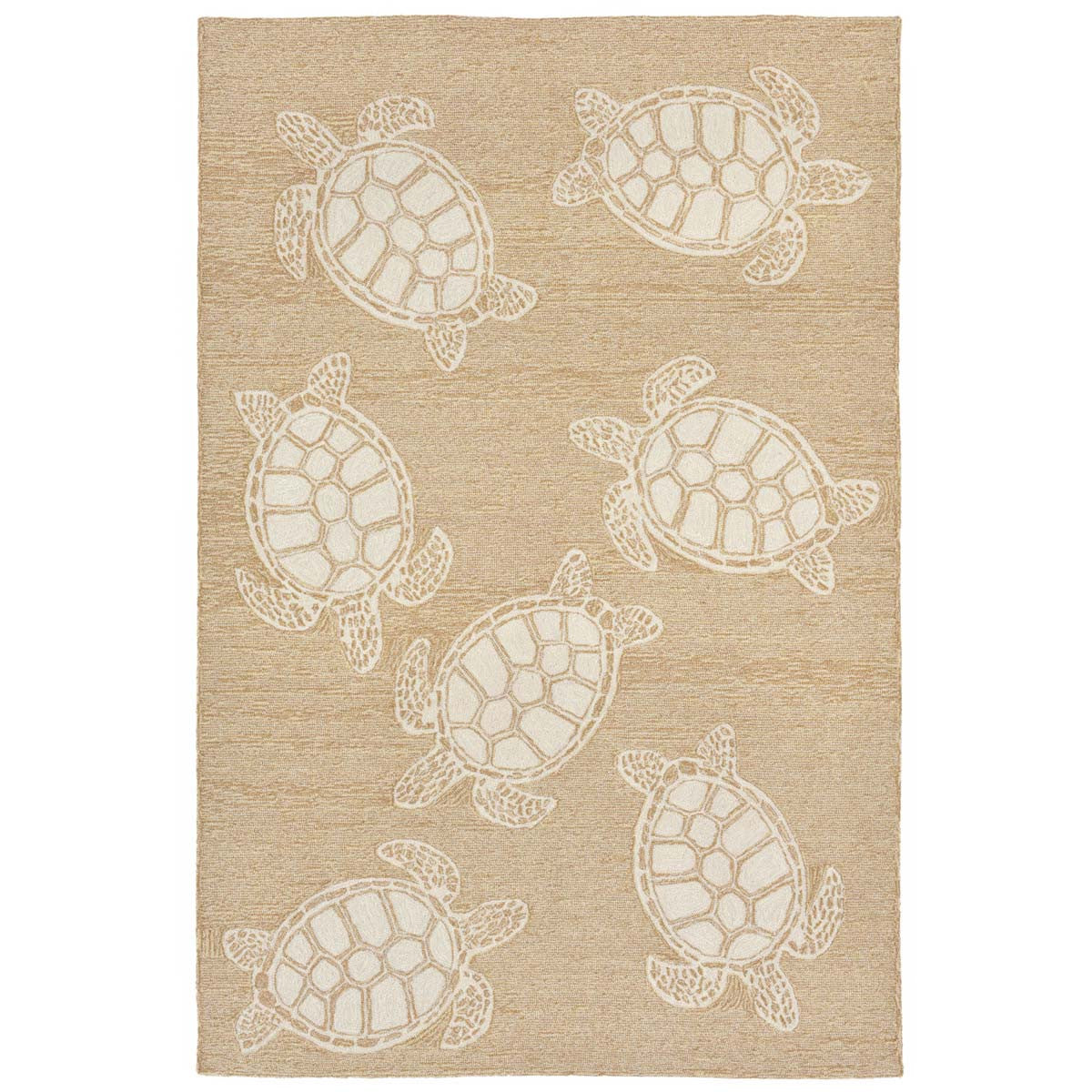 Turtle Time Natural Indoor/Outdoor Rug - 4 x 6
