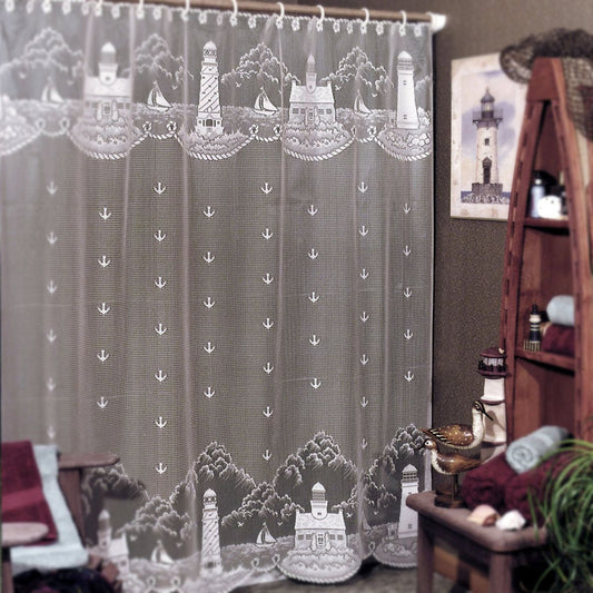 Lighthouse Lace Shower Curtain