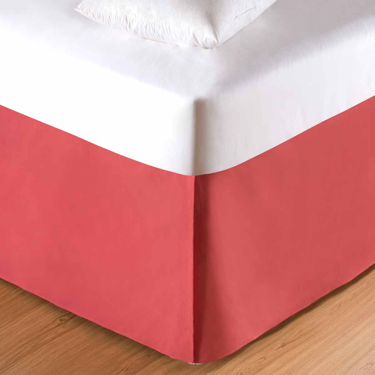 Coral Pink Bedskirt - King