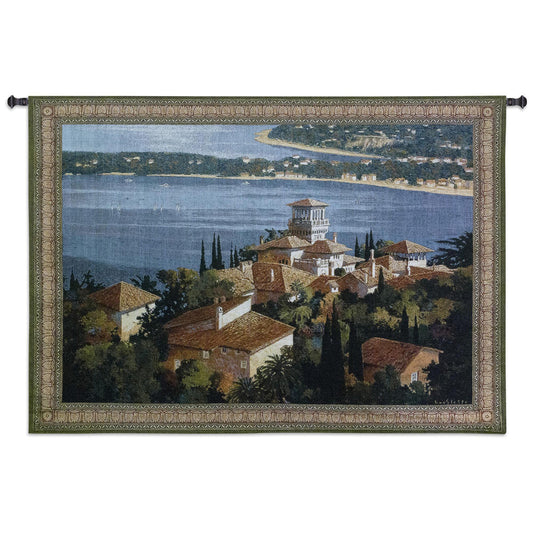 Garden On the Cote Azur Large Wall Tapestry