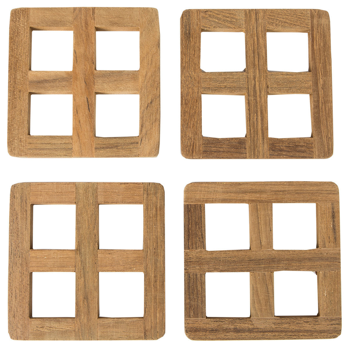 Teak Coasters - Set of 4