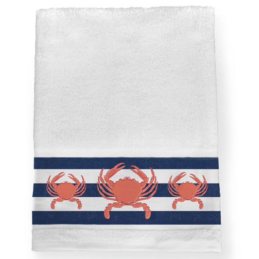 Nautical Crab Bath Towel - OUT OF STOCK UNTIL 07/13/2026