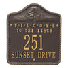 Welcome to the Beach Address Plaque - Bronze and Gold
