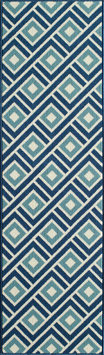 Baja Turkish Tile Blue Rug - 2 x 8