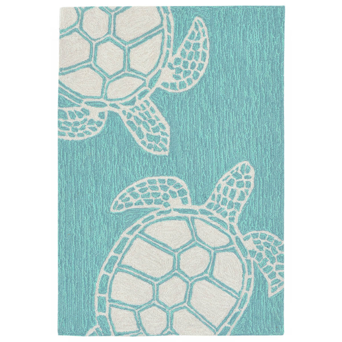 Turtle Time Blue Indoor/Outdoor Rug - 2 x 3
