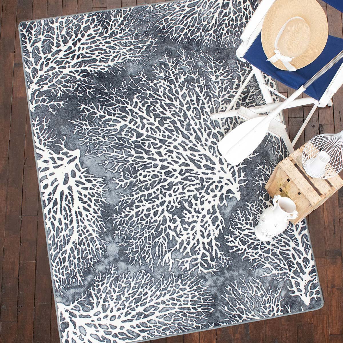 Coral Gray Rug - 8 Ft. Round