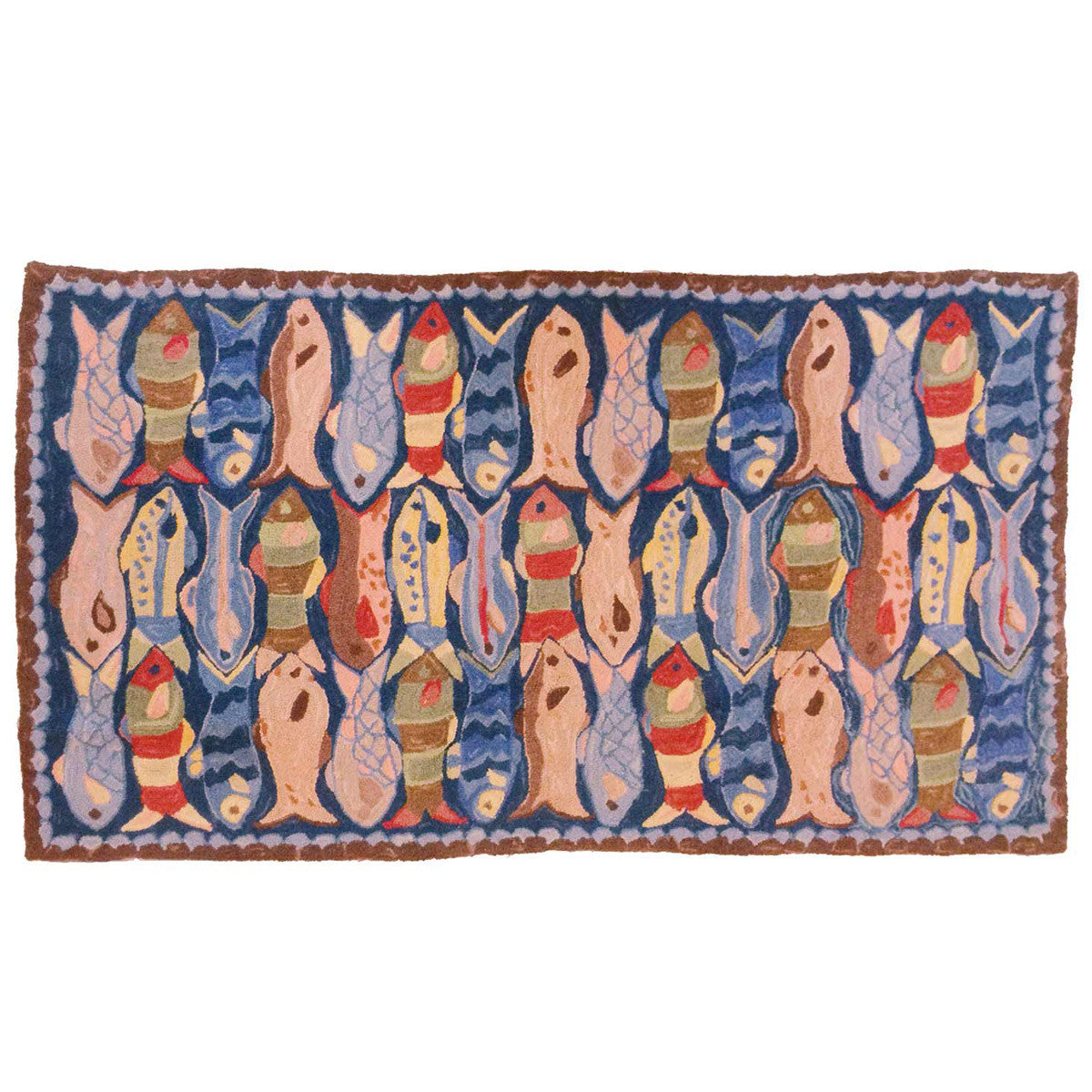 Swimming Fish Rug - 9 x 12