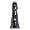 Large Lighthouse Vertical House Number Plaque - Black & White