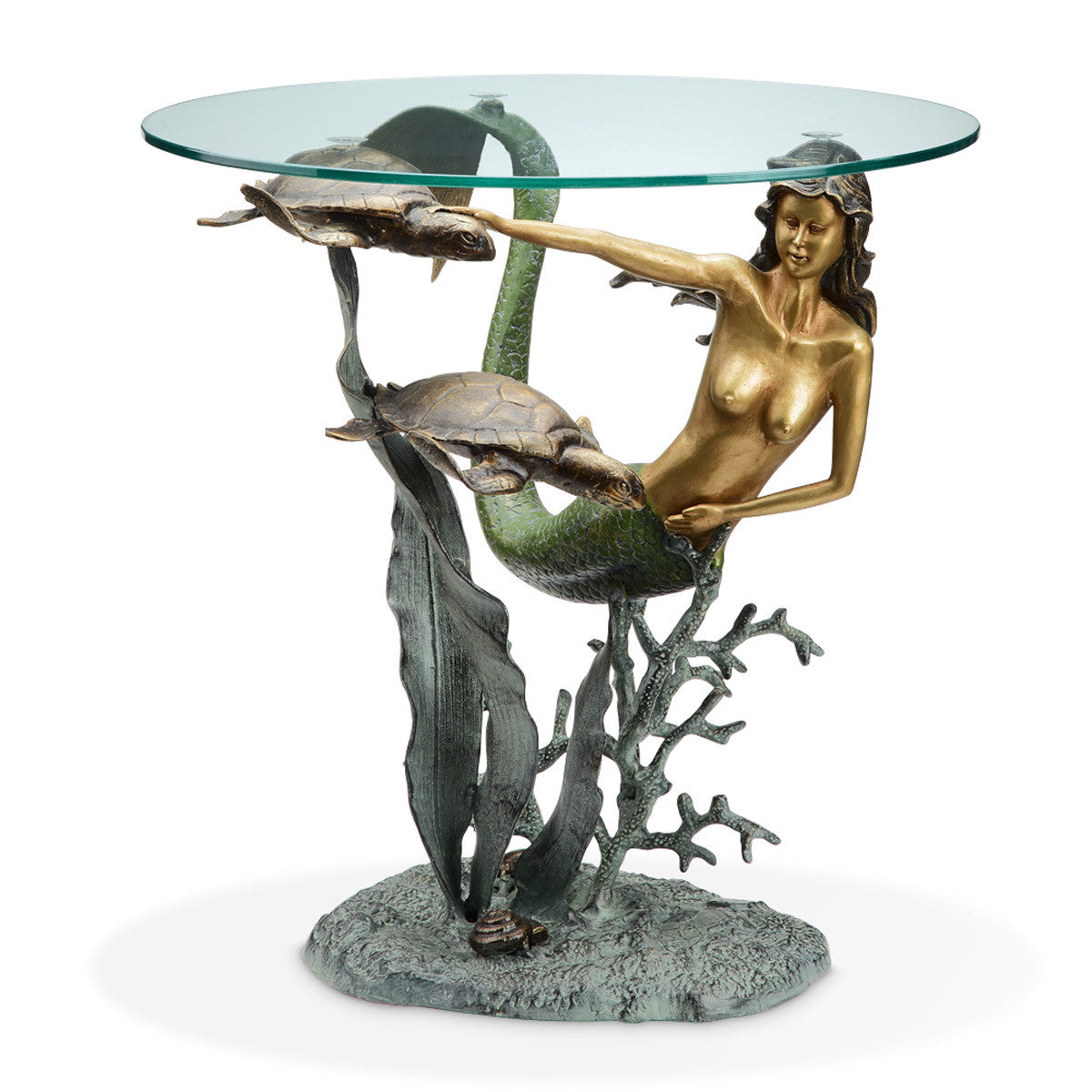 Mermaid and Sea Turtle End Table