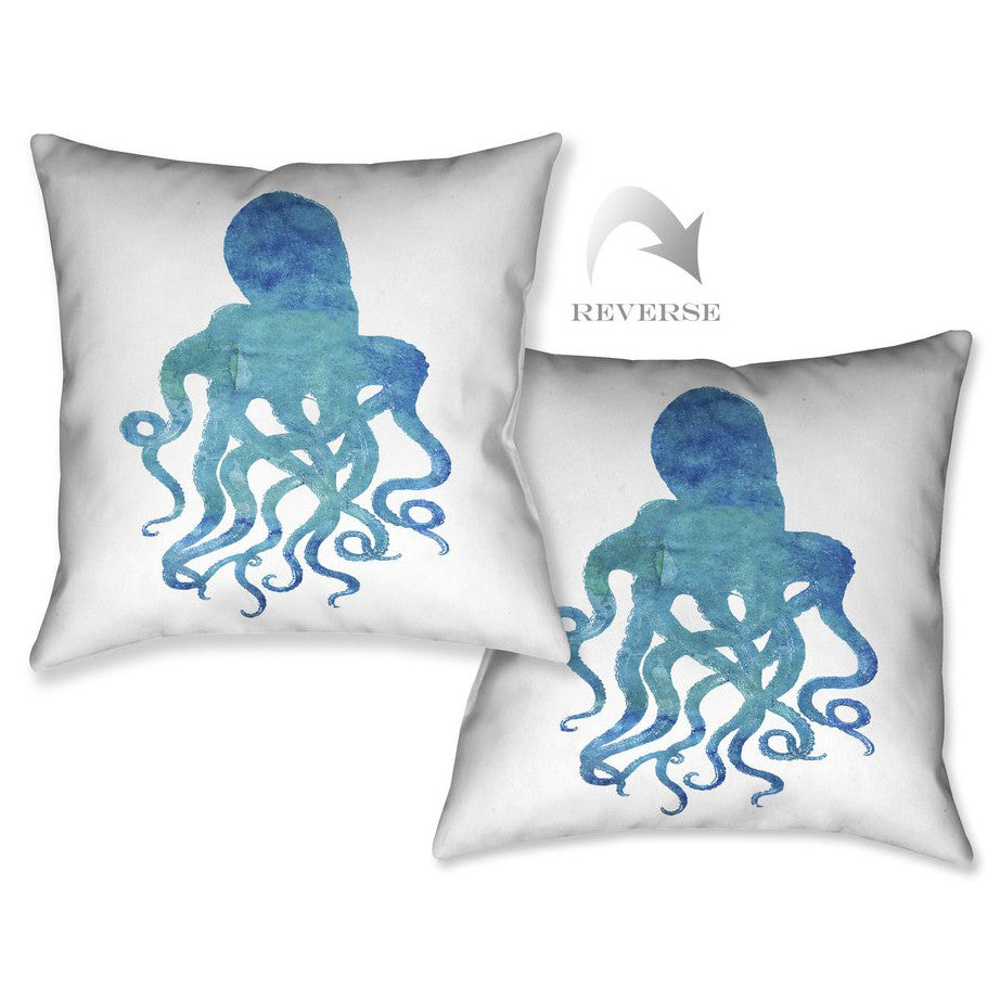 Blue Octopus Pillow