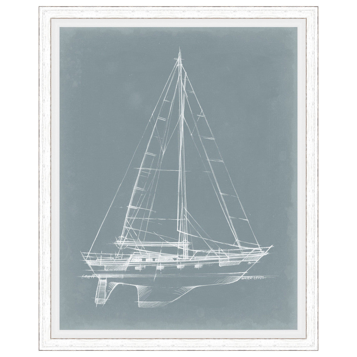 Yacht Sketches II Framed Print