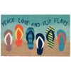 Peace & Flip Flops Ombre Coir Mat - 1 x 2