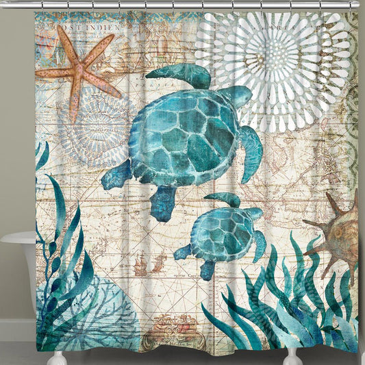 Turtle Sea Shower Curtain