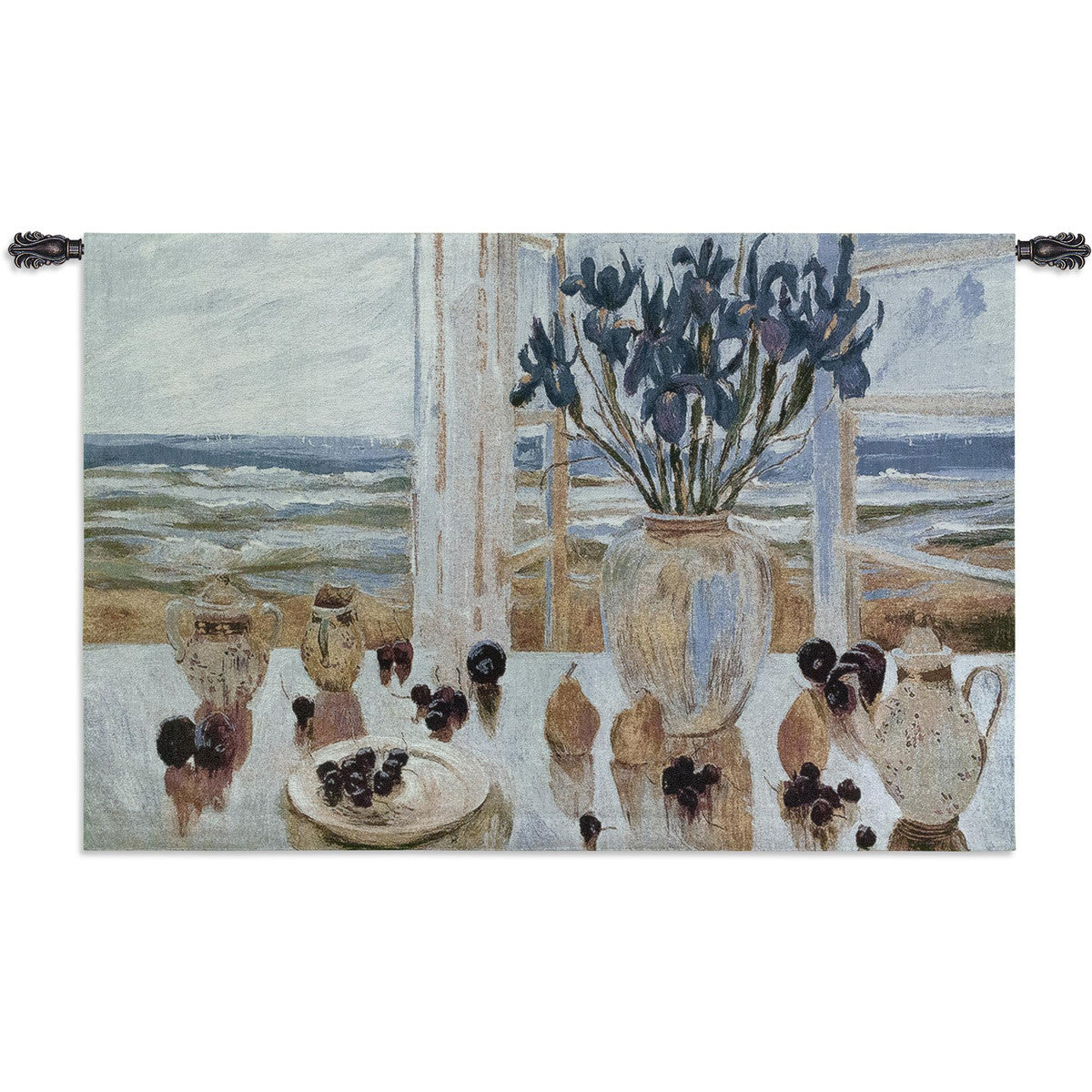 Late Afternoon Irises Wall Tapestry