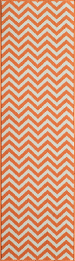 Baja Chevron Orange Rug - 2 x 8