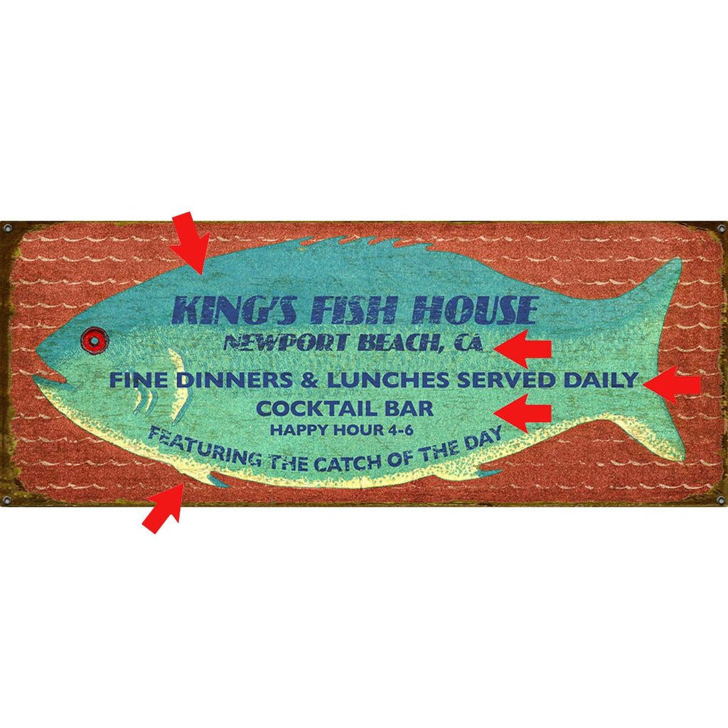 Catch of the Day Personalized Sign - 44 x 17