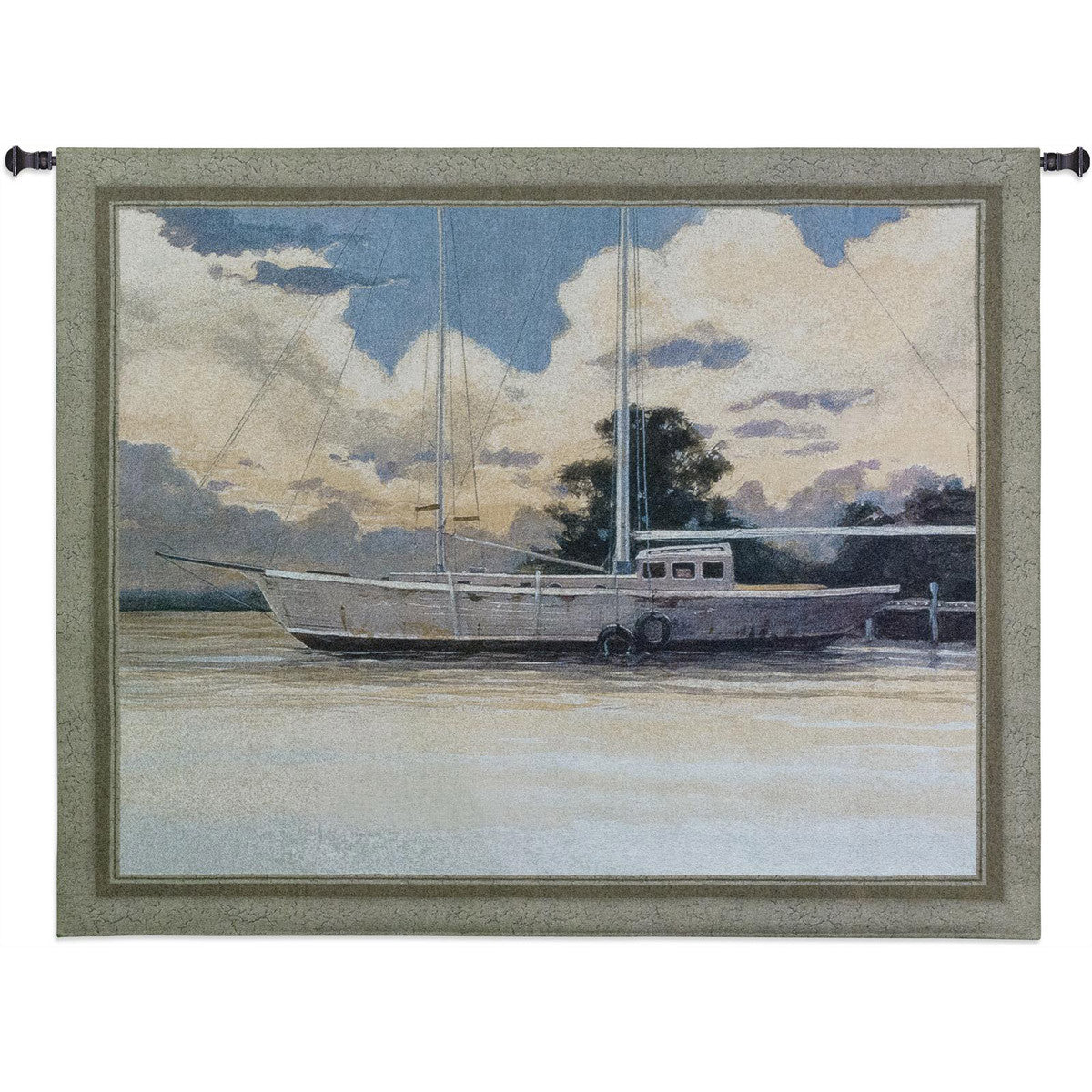 Awaiting Sail Wall Tapestry