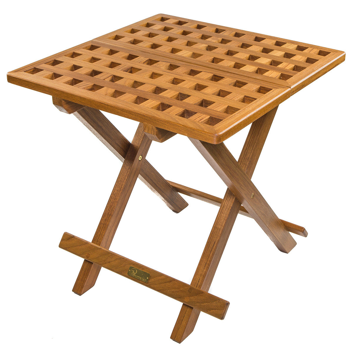 Teak Grate Top Fold-Away Table