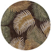 Havana Espresso Fern View Rug - 8 Ft Round