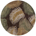 Havana Espresso Fern View Rug - 8 Ft Round
