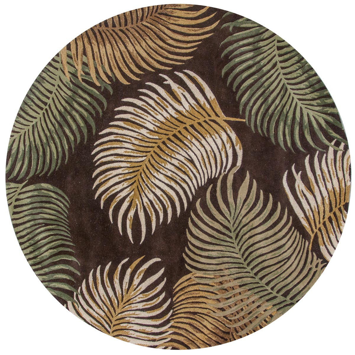 Havana Espresso Fern View Rug - 8 Ft Round