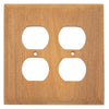 Teak Double Outlet Cover