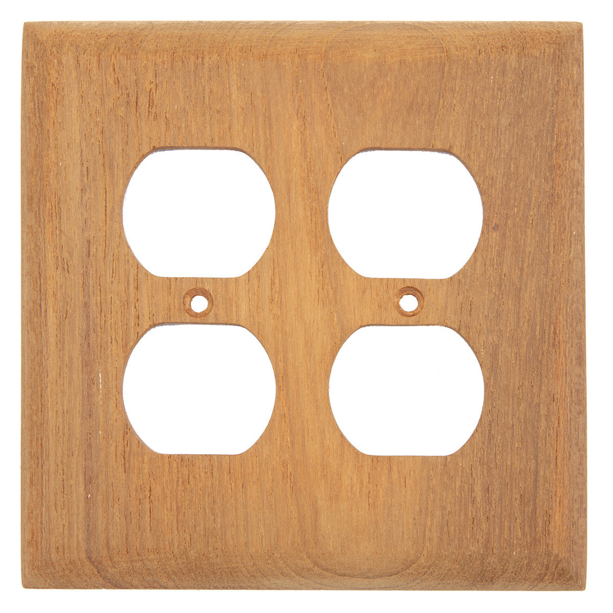 Teak Double Outlet Cover