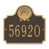 Shell House Number Plaque - Bronze & Gold