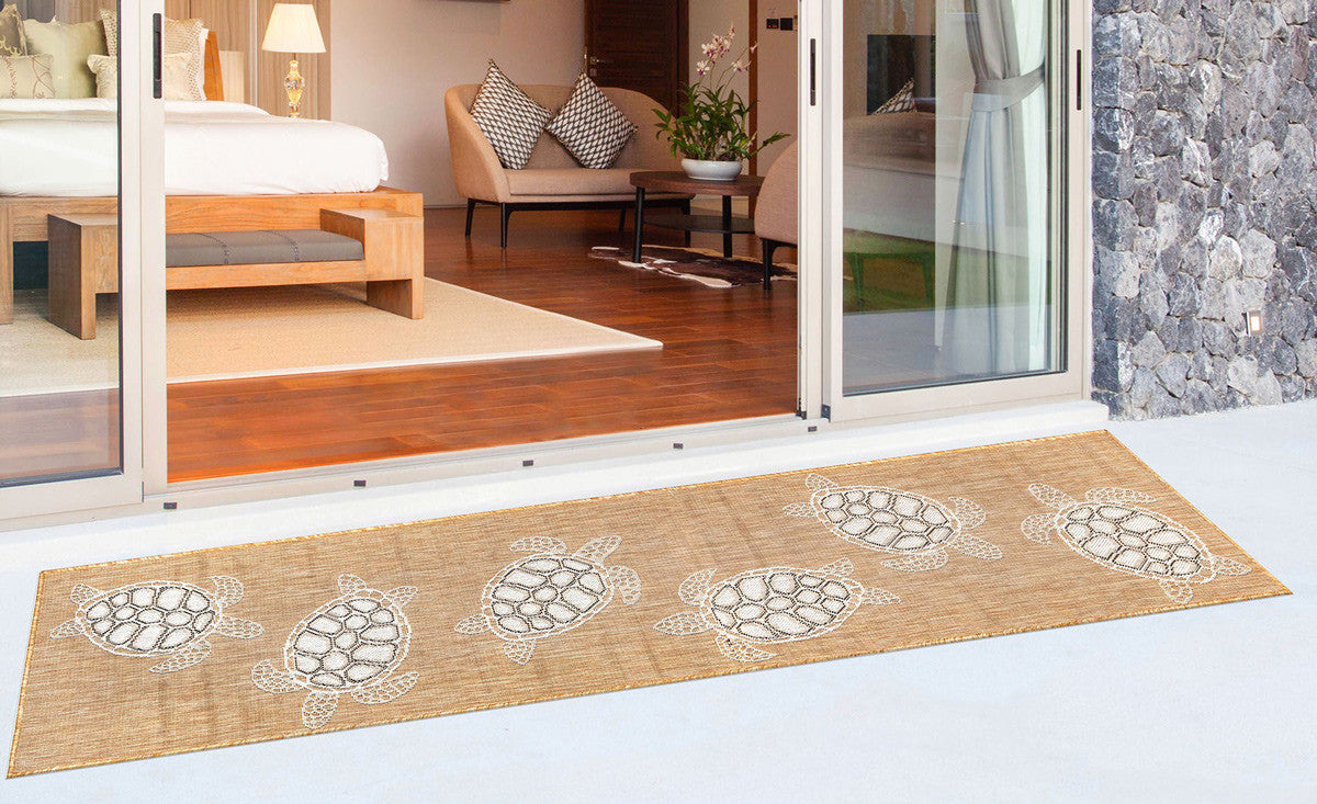 Marisol Bay Sand Indoor/Outdoor Rug - 2 x 8