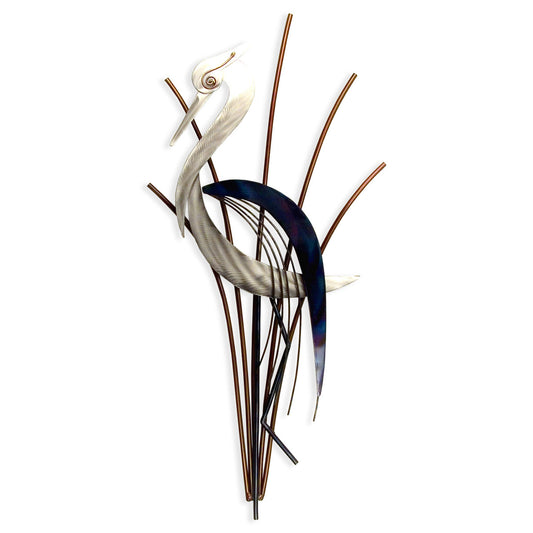 Abstract Heron Head Down Wall Art
