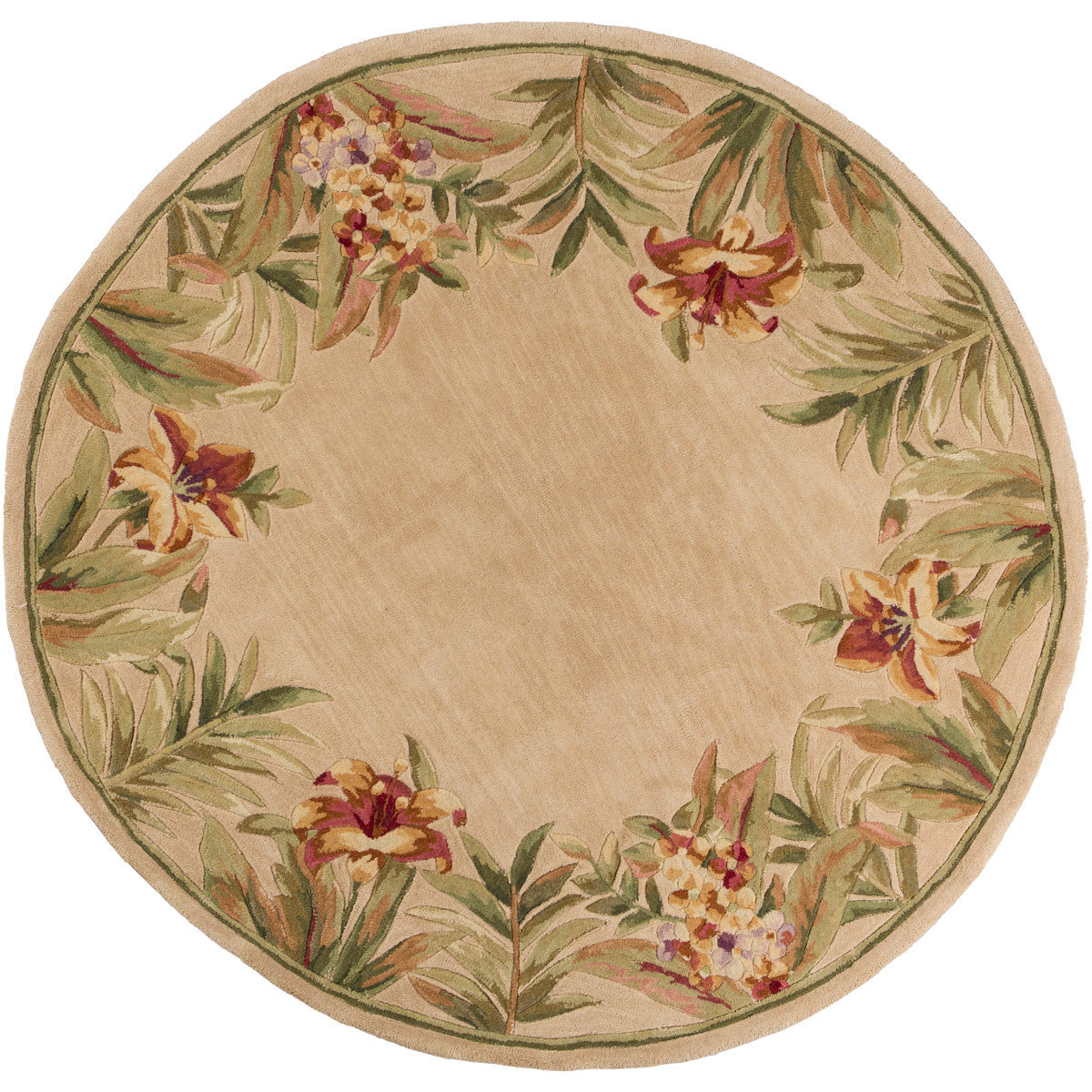 Sparta Ivory Rainforest Rug - 8 Ft Round