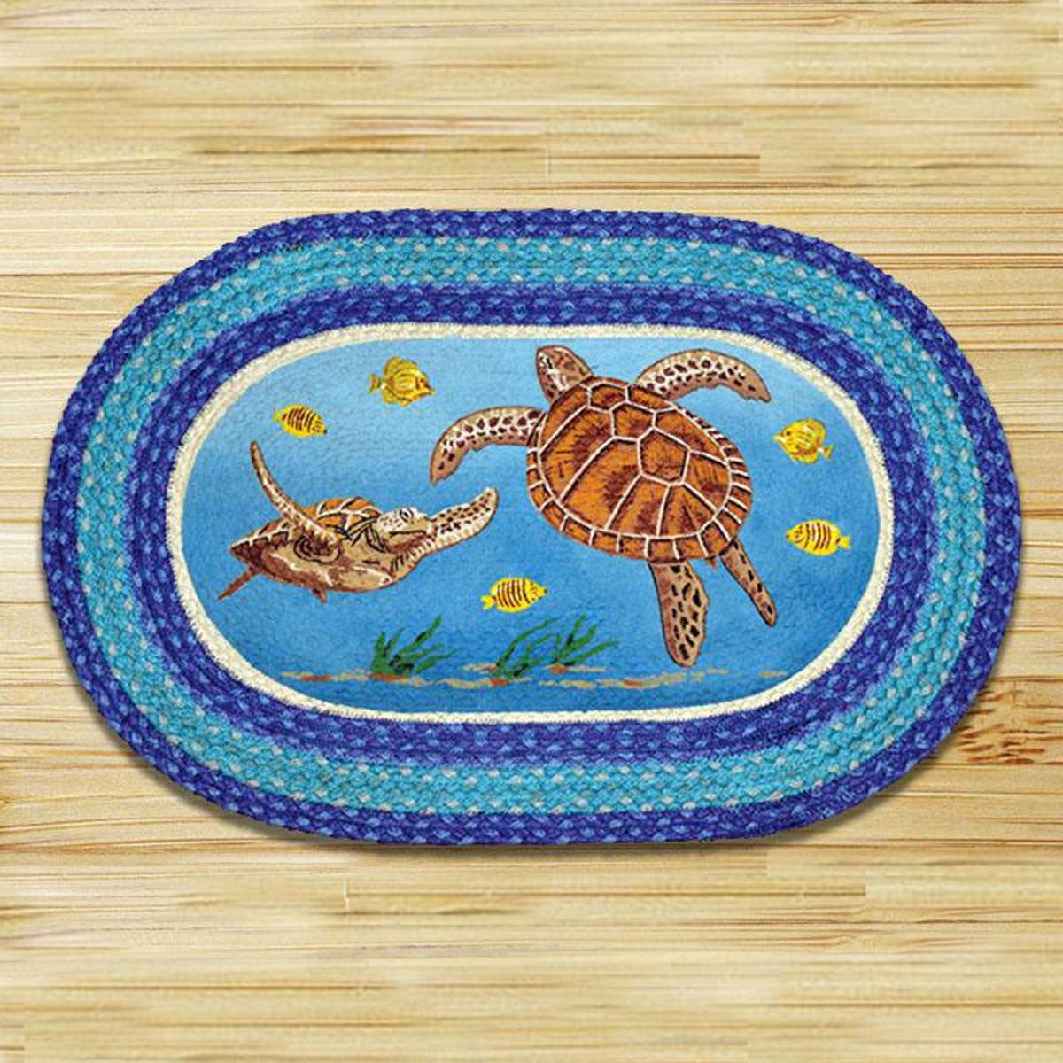 Sea Turtle Braided Rug