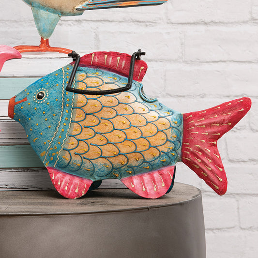 Blue Fish Watering Can