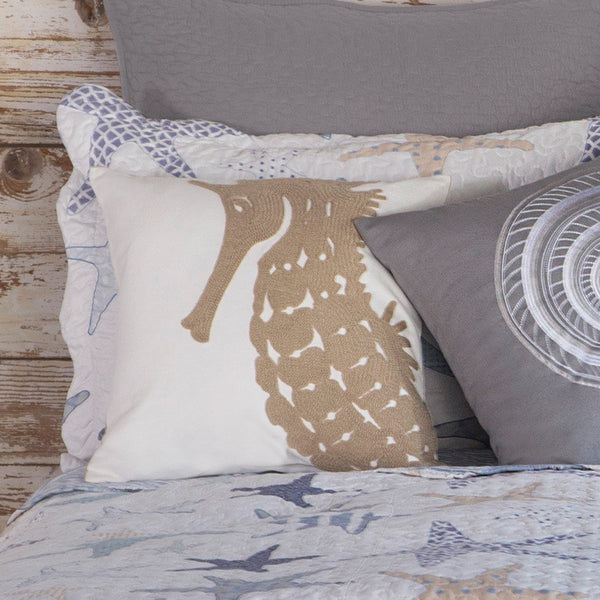 Seahorse Accent Pillow - 18 x 18 - OUT OF STOCK UNTIL 07/06/2026