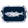 White Fish on Navy Tray