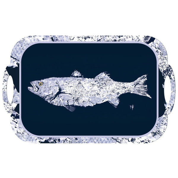 White Fish on Navy Tray