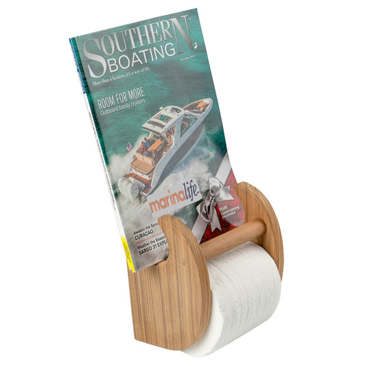 Teak Magazine & Toilet Paper Holder