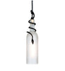 White Frosted Wine Bottle Mini Pendant