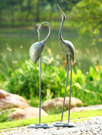 Serene Cranes Garden Statues - Set of 2 - OUT OF STOCK UNTIL 09/15/2026