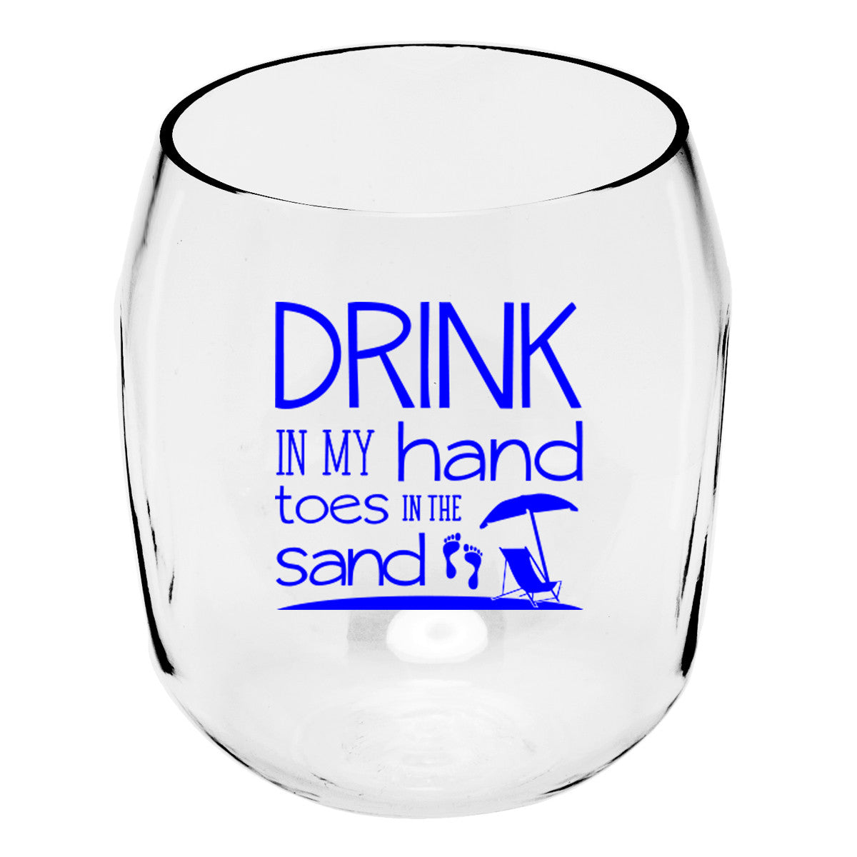 Toes in the Sand Wine Tumblers - Set of 4