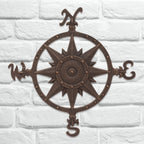 Compass Rose Wall Decor - Oil Rub Bronze