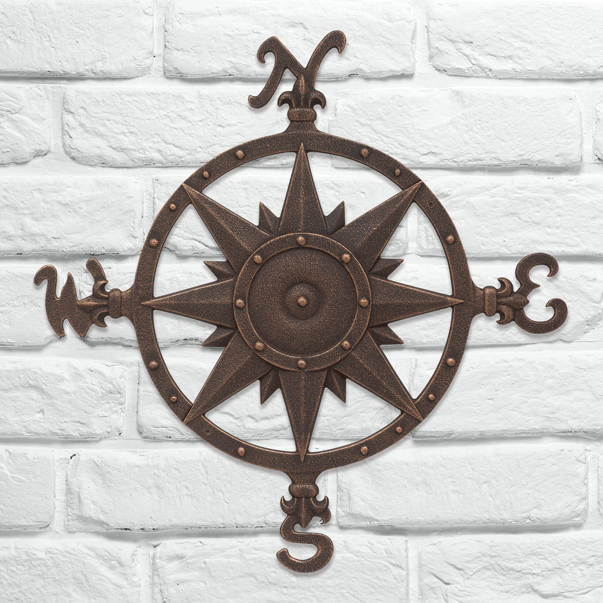 Compass Rose Wall Decor - Oil Rub Bronze