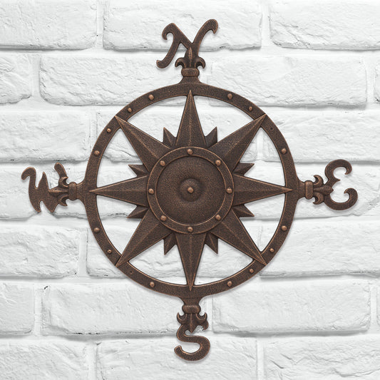 Compass Rose Wall Decor - Oil Rub Bronze