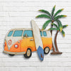 Surf's Up Beach Bus Metal Wall Art
